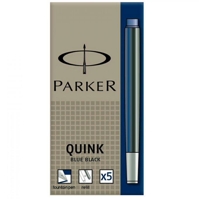 Чернильный картридж PARKER ДЛЯ ПЕРЬЕВОЙ РУЧКИ, ТЕМНО-СИНИЙ CW1950385