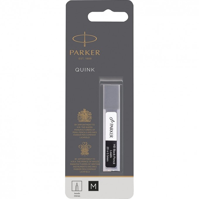 Грифели для механических карандашей PARKER, толщина грифеля - 0,5 мм, HB 1950374