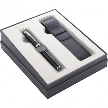 Набор PARKER IM CORE GIFT 20 BLACK CT с перьевой ручкой и чехлом