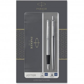 Набор PARKER JOTTER CORE FK61 STAINLESS STEEL ручка перьевая, ручка шариковая
