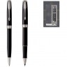 Набор PARKER SONNET LAQBLACK CT роллер и шариковая ручка 2093259 CW2093259