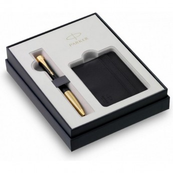 Набор PARKER URBAN BLACK GT ручка шариковая + чехол для кредитных карт, M