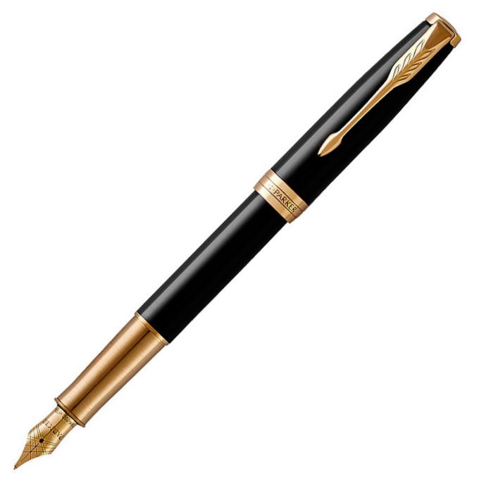 Перьевая ручка PARKER ESSENTIAL SONNET LAQUE BLACK GT F 1931527