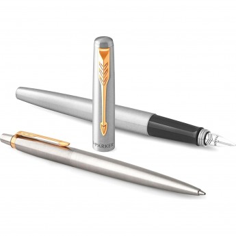 Подарочный набор PARKER: JOTTER CORE STAINLESS STEEL GT - ручки перьевая и шариковая