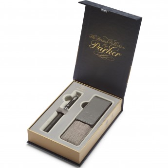 Подарочный набор PARKER: Ручка пятый пишущий узел PARKER INGENUITY с премиальным чехлом для ручки