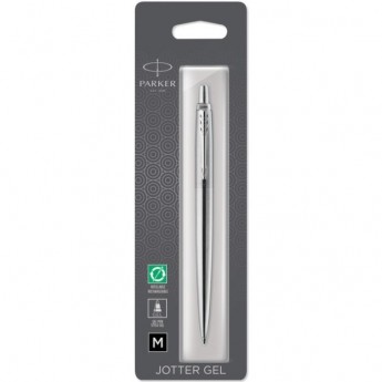 Ручка гелевая PARKER JOTTER CORE (2020671) Stainless Steel CT M черный блистер