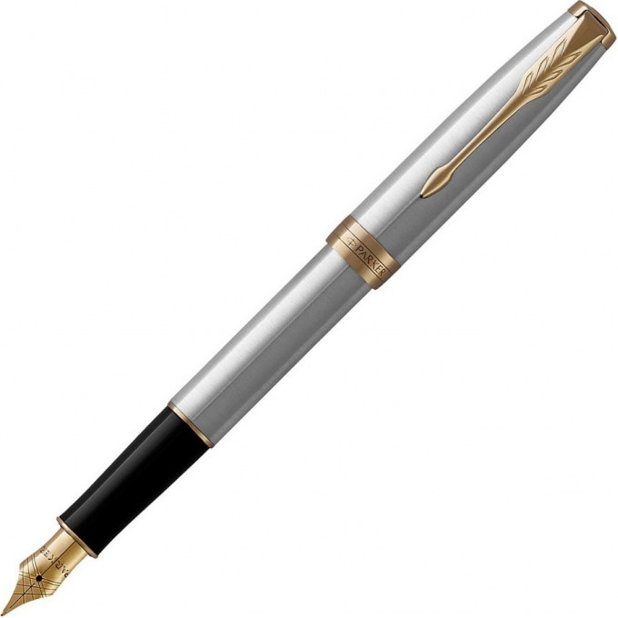 Ручка перьевая PARKER ESSENTIAL SONNET STAINLESS STEEL GT F 1931504