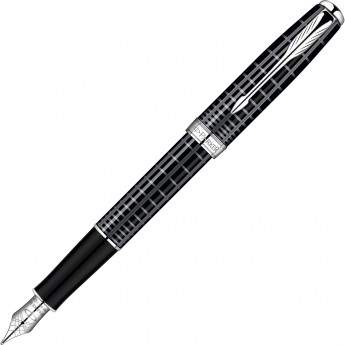 Ручка перьевая PARKER SONNET DARK GREY LAQUER CT, F