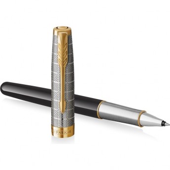 Ручка роллер PARKER SONNET PREMIUM T537 METAL BLACK GT F