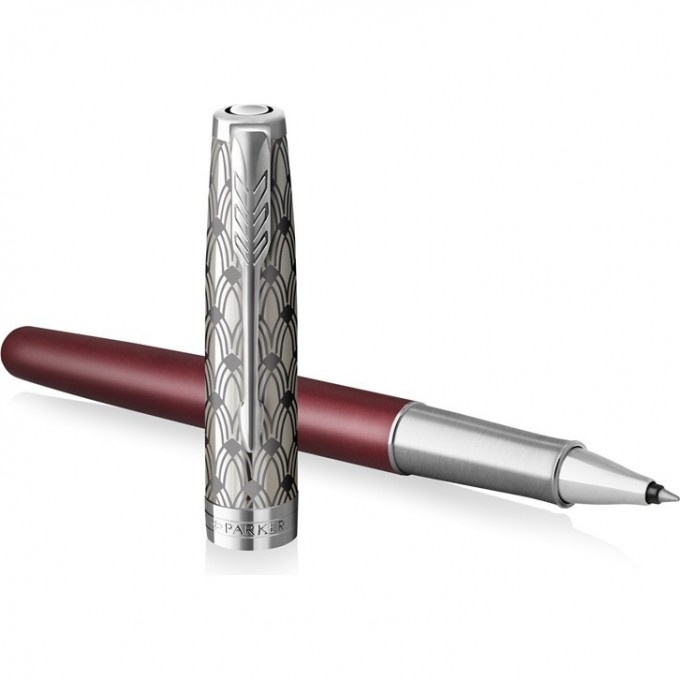Ручка роллер PARKER SONNET PREMIUM T537 METAL RED CT F 2119782
