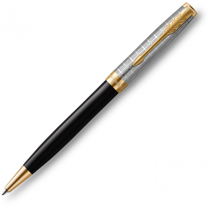 Ручка шариковая PARKER SONNET PREMIUM K537 Metal Black GT M CW2119787